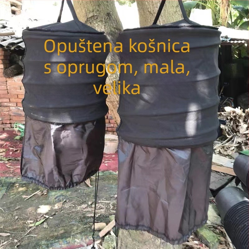 Novi komplet kaveza za pčele s opružnim mehanizmom, sklopiv, prozračna crna tkanina, automatsko vraćanje, za vanjsku upotrebu.