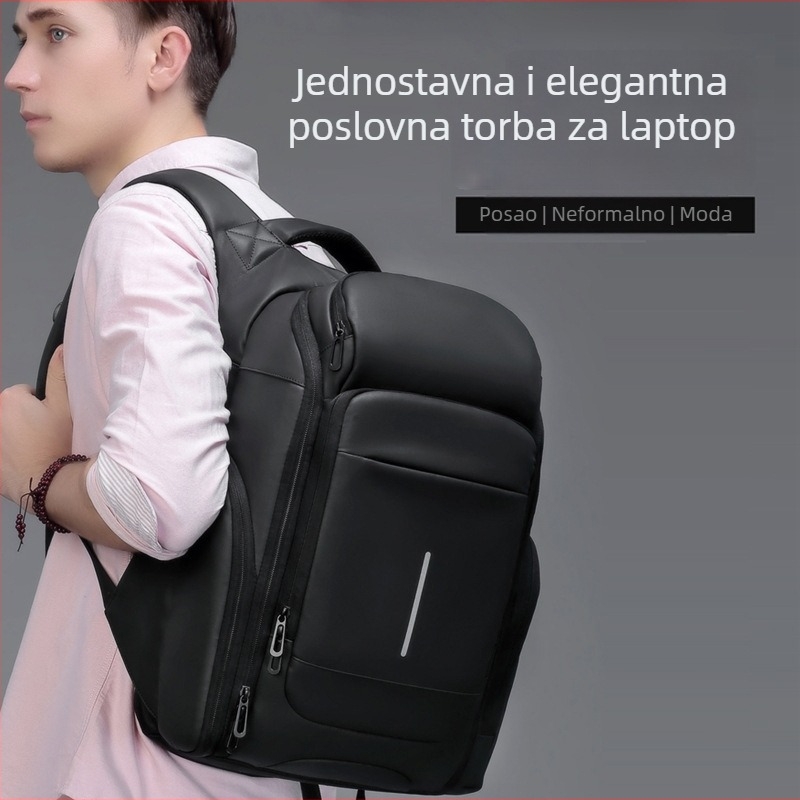 Torba za posao velike kapacitete, PVC, 20–35L, vodootporna, USB sučelje, protiv krađe, za poslovna putovanja