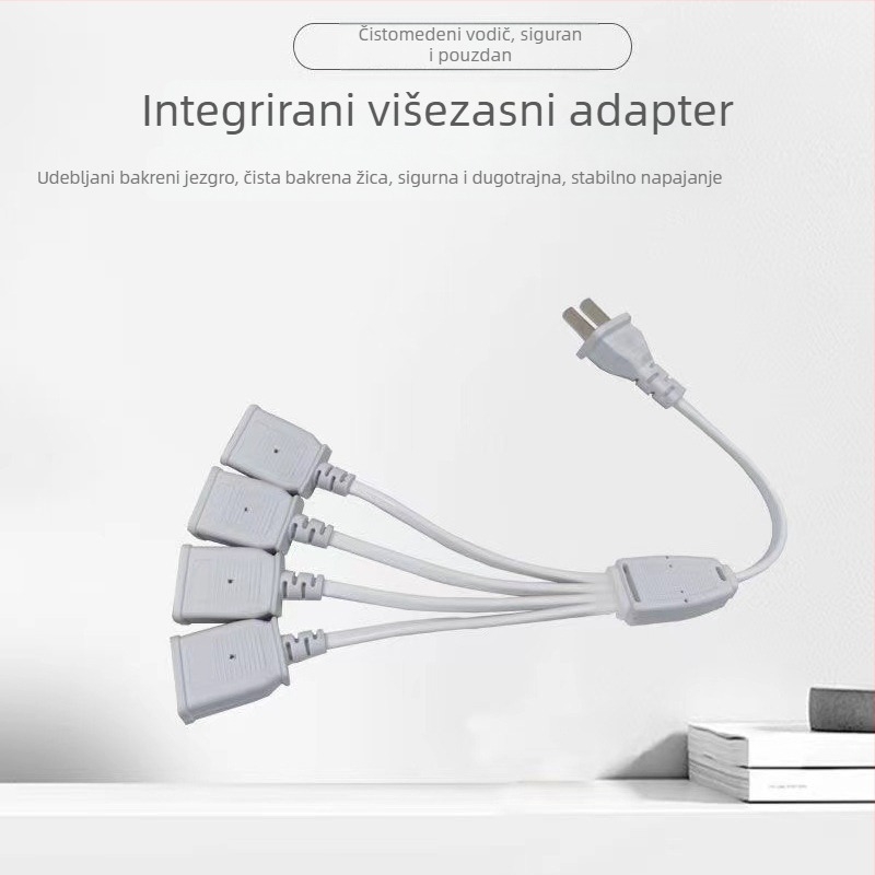 Vodootporna kutija utičnica 220V, razdjelnik 1 na 4 za modem/router
