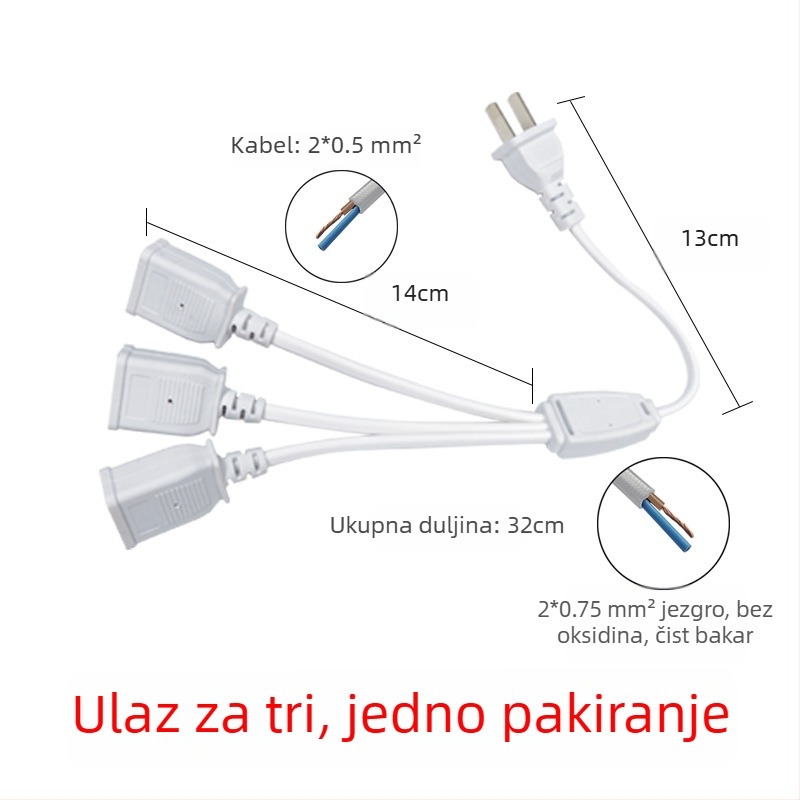 Vodootporna kutija utičnica 220V, razdjelnik 1 na 4 za modem/router