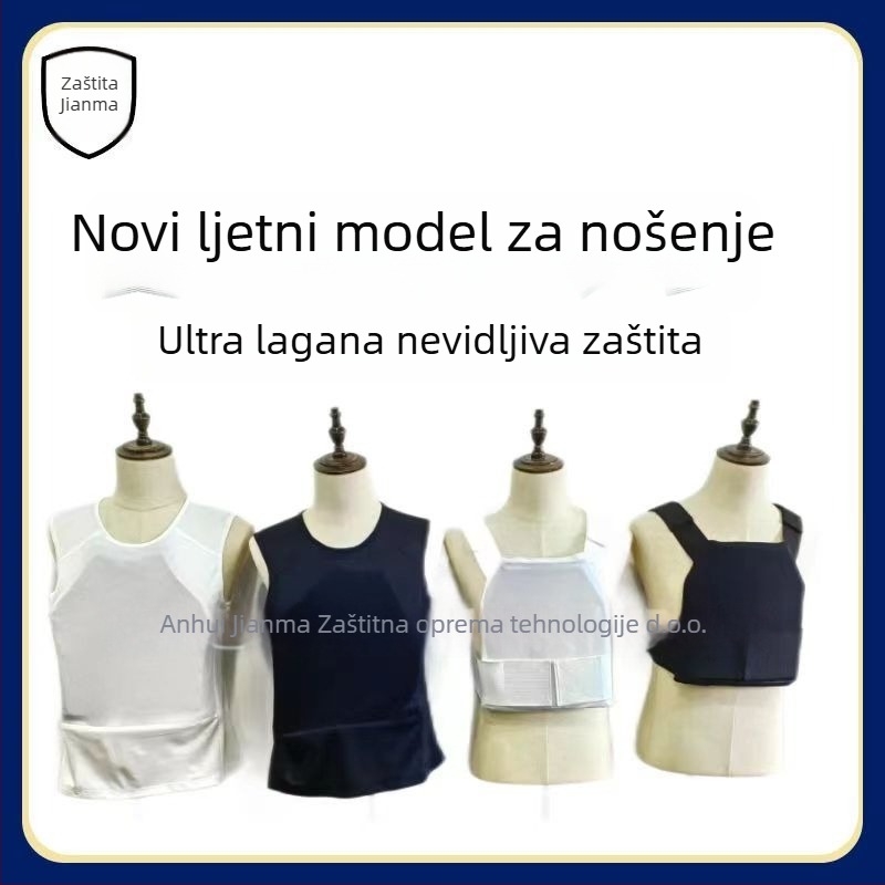 Mekana antidijetalna prsluk s zaštitom od probijanja i noža; prozračan ljetni materijal; dvodijelni unutarnji taktički prsluk; težina 1200 g; model: unutarnji nevidljivi taktički prsluk