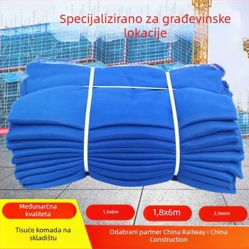 Građevinska zaštitna mreža za skelu — vatrootporna, protiv prašine, protiv padova, mogućnost prilagodbe