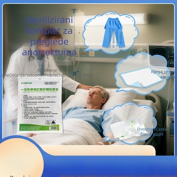 Jednokratni set za njegu hlača kod kolonoskopije – u stilu pregače, netkani materijal, 50 g, set od 3 komada, za bolničku upotrebu (u stilu pregače; netkani materijal; 50 g; set od 3 komada; za bolničku upotrebu)