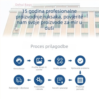 Ruksak s prilagođenim logom, vodootporan, pretinac za 15,6-inčni laptop, kapacitet 20–35 L, Oxford tkanina