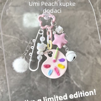 Privjesak za telefon s pliš kuglom i uzorkom mačice/Snoopy/animirani lik • Taomu • kompozitni materijal • polu ručna obrada • stil: crtani, dodaci za mobitel