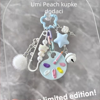 Privjesak za telefon s pliš kuglom i uzorkom mačice/Snoopy/animirani lik • Taomu • kompozitni materijal • polu ručna obrada • stil: crtani, dodaci za mobitel