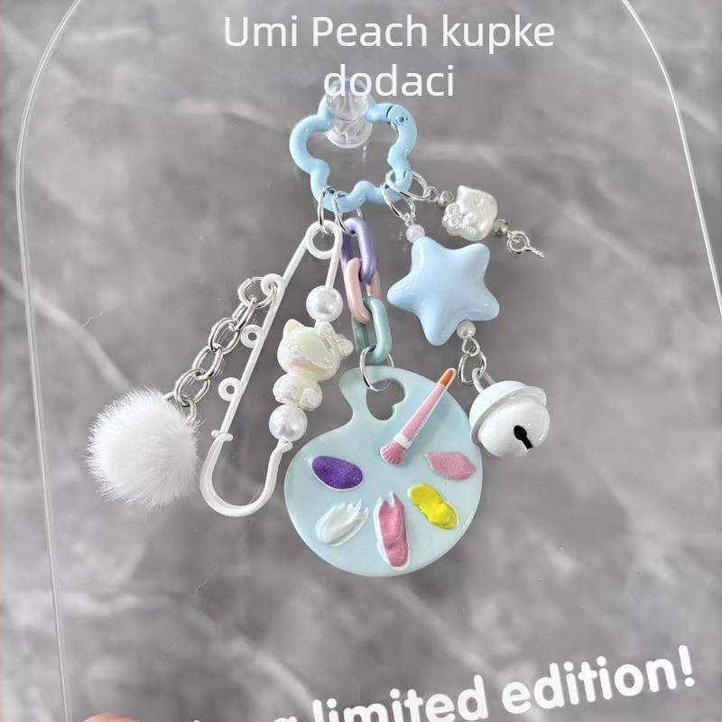 Privjesak za telefon s pliš kuglom i uzorkom mačice/Snoopy/animirani lik • Taomu • kompozitni materijal • polu ručna obrada • stil: crtani, dodaci za mobitel