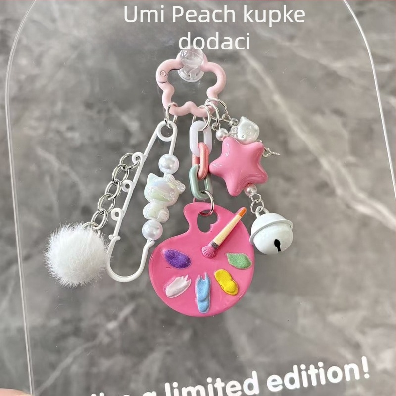 Privjesak za telefon s pliš kuglom i uzorkom mačice/Snoopy/animirani lik • Taomu • kompozitni materijal • polu ručna obrada • stil: crtani, dodaci za mobitel