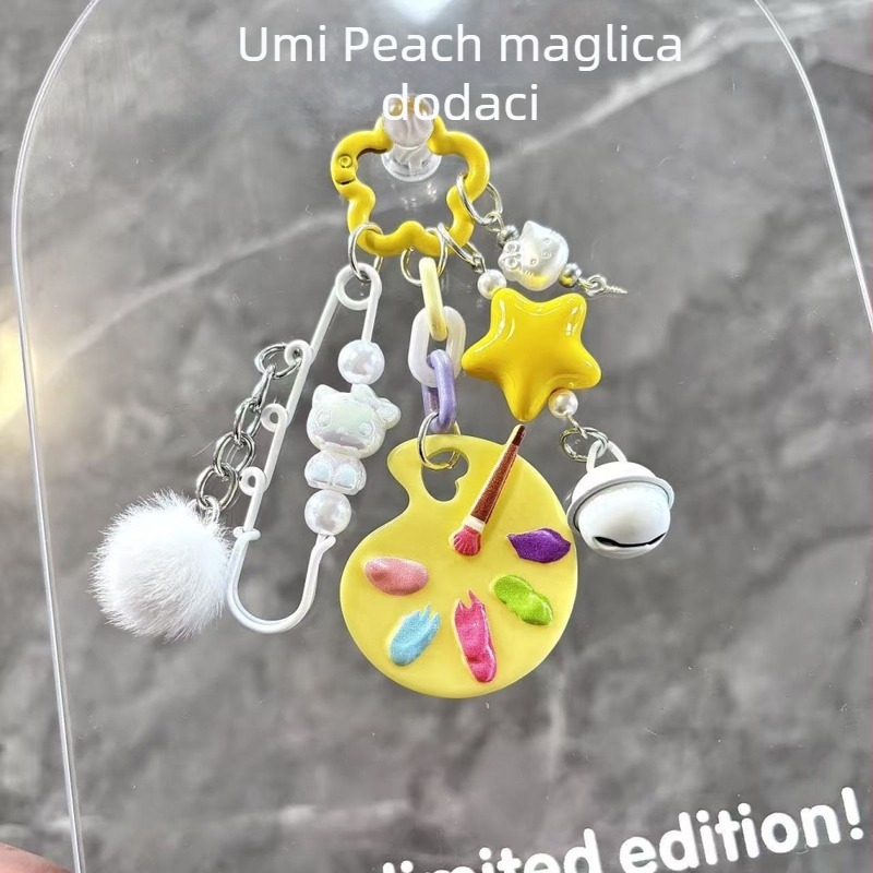 Privjesak za telefon s pliš kuglom i uzorkom mačice/Snoopy/animirani lik • Taomu • kompozitni materijal • polu ručna obrada • stil: crtani, dodaci za mobitel