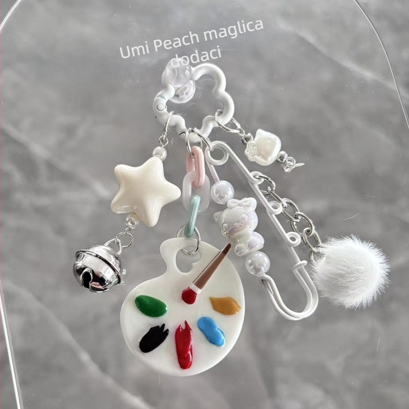 Privjesak za telefon s pliš kuglom i uzorkom mačice/Snoopy/animirani lik • Taomu • kompozitni materijal • polu ručna obrada • stil: crtani, dodaci za mobitel