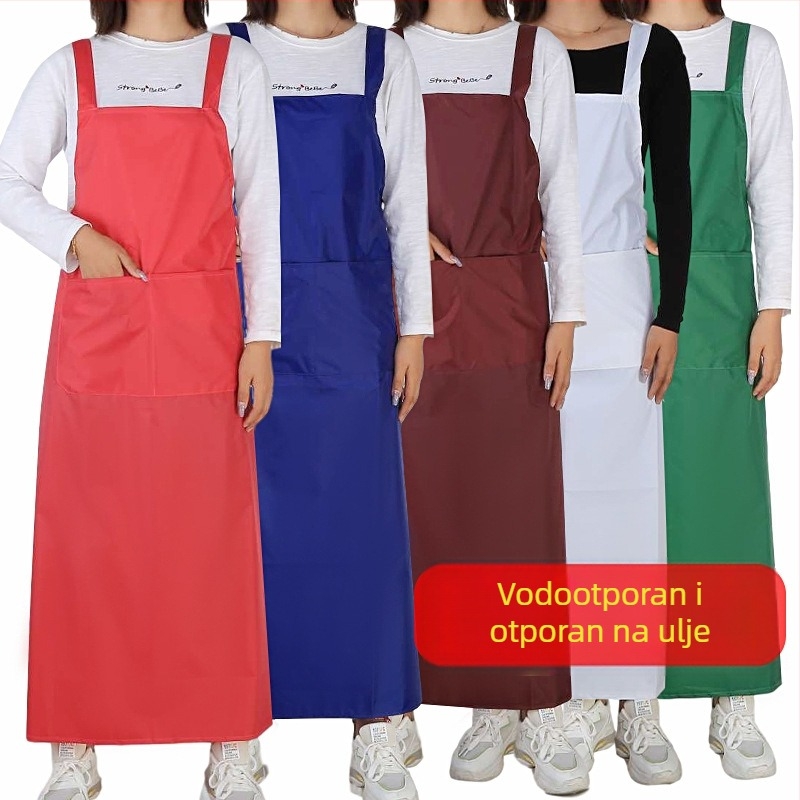 Korejski stil pregače s remenima za kuhinju i kućno čišćenje, vodootporna i otporna na masnoće