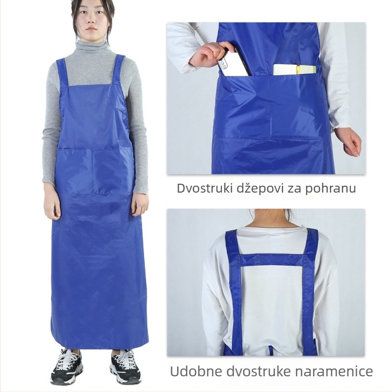 Korejski stil pregače s remenima za kuhinju i kućno čišćenje, vodootporna i otporna na masnoće
