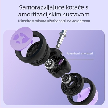 PC kofer za putovanje s prednjim otvaranjem, vodootporan, lagan, TSA brava