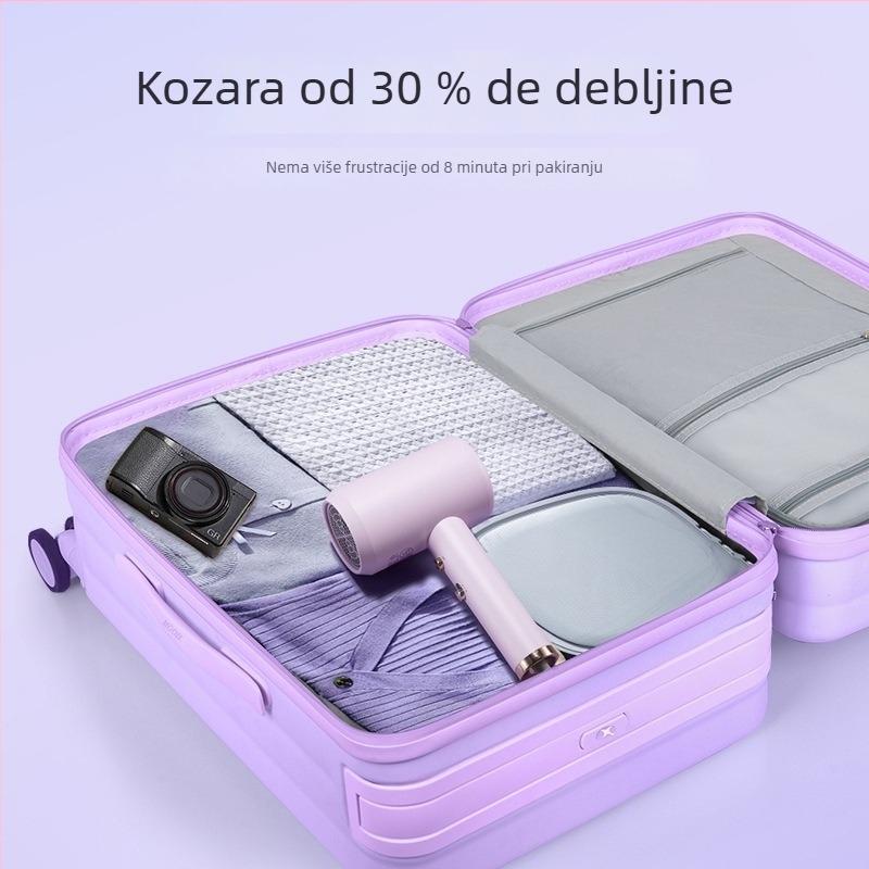 PC kofer za putovanje s prednjim otvaranjem, vodootporan, lagan, TSA brava