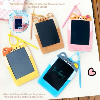 Kljucni privjesak s pločom za crtanje grafita, plastični materijal, prijenosna ploča za pisanje, moderni minimalistički stil