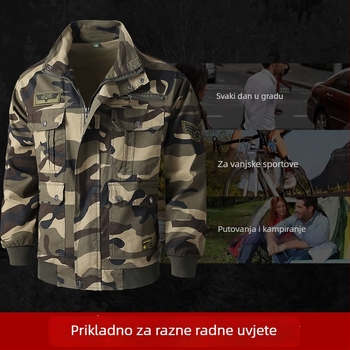 Kombinezon od pamuka s kamuflažom, zaštitno radno odijelo otporno na habanje i prljavštinu, za zavarivanje i vanjsku popravku automobila