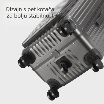 Putni kofer s ABS+PC, univerzalnim kotačićima, zatvaranje na zip, 3000 g, obična kombinacijska brava