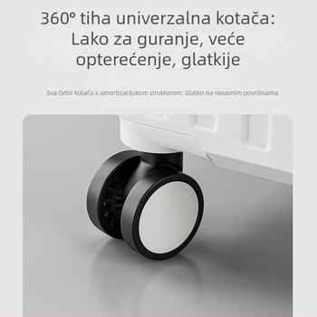 Kufor za putovanje velikog kapaciteta, unisex, tiši 360° univerzalni kotači, zatvaranje na zatvarač, PC materijal, suho/mokro odjeljak, kombinacijska brava