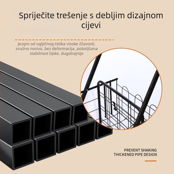 Prijenosna četverokolesno sklopiva željezna kolica s otiskom logotipa i mogućnošću prilagodbe