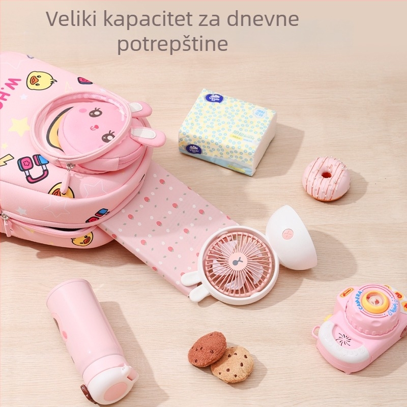 Unisex najlon torba za školu s motivom patke, protiv krađe, zračne jastučne naramenice, proljeće 2025