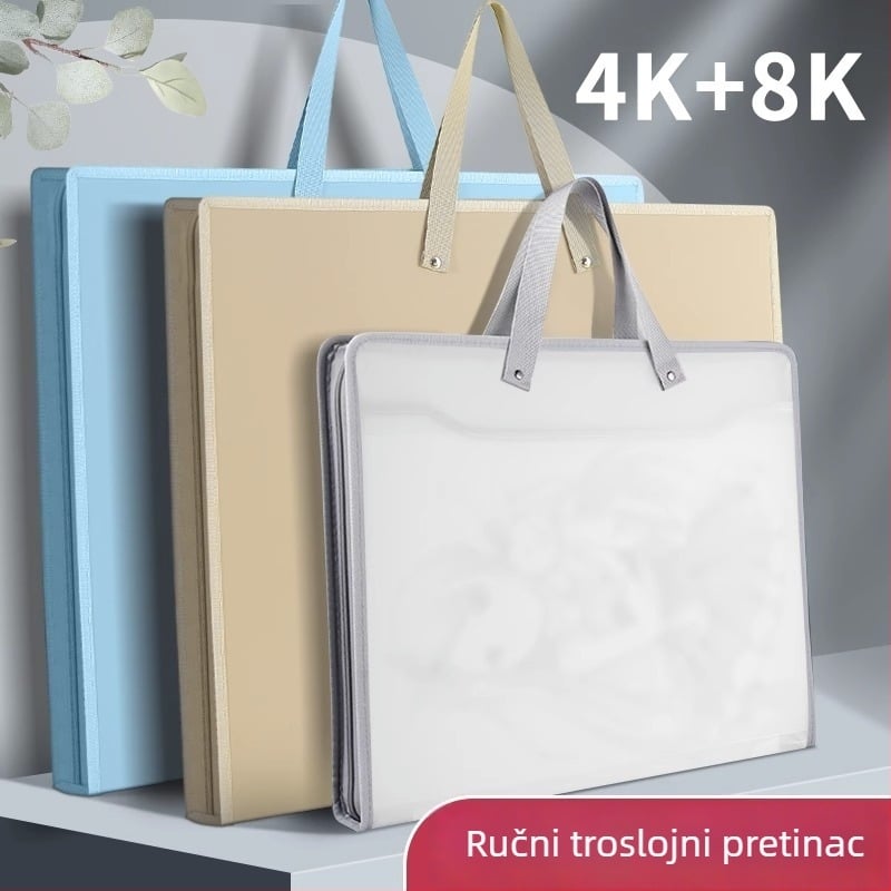 New Puda 8889 – PP materijal za umjetničko skladištenje: 4K umjetnički album, papir za crtanje, torba za skice, fascikl za radove, 8K skic papir, prijenosna torba za papir