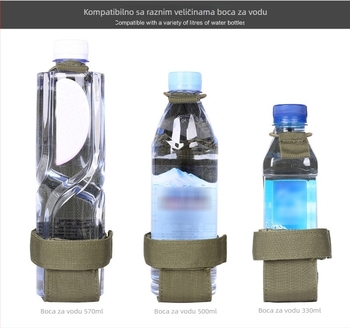 Taktička MOLLE torbica za bocu, lagana i izdržljiva, Oxford materijal, veličina 7×21 cm, unisex, moguć tisak logotipa
