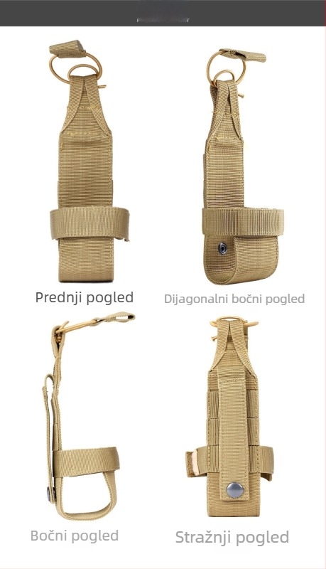 Taktička MOLLE torbica za bocu, lagana i izdržljiva, Oxford materijal, veličina 7×21 cm, unisex, moguć tisak logotipa