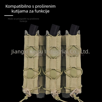 Duga taktička torba u stilu tigra, MOLLE nosač, sustav brzog vađenja, 9 mm adapter, matni najlon