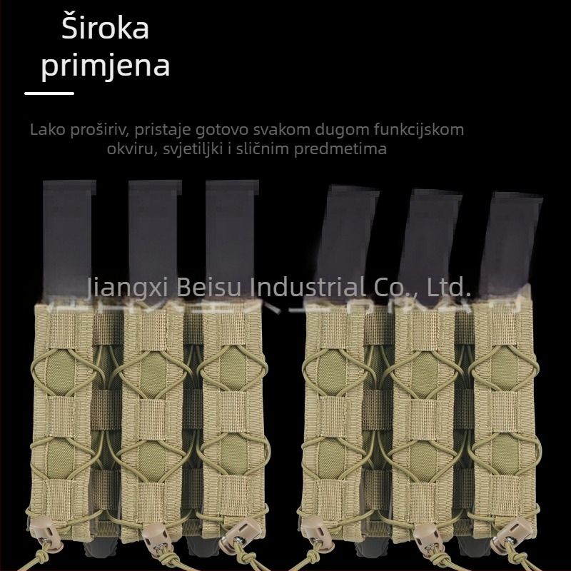 Duga taktička torba u stilu tigra, MOLLE nosač, sustav brzog vađenja, 9 mm adapter, matni najlon