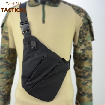 Crossbody torba s anti-krađom za vanjsku upotrebu, taktičko skladištenje; 1000D najlon; prozračan; vodootporan; ultra lagana