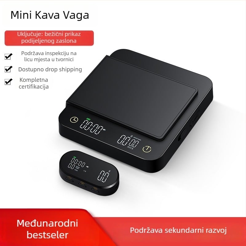 Model 8706 digitalna kuhinjska vaga s točnošću 0,1 g, Bluetooth, USB punjenje, raspon mjerenja 0,5 g–3 kg