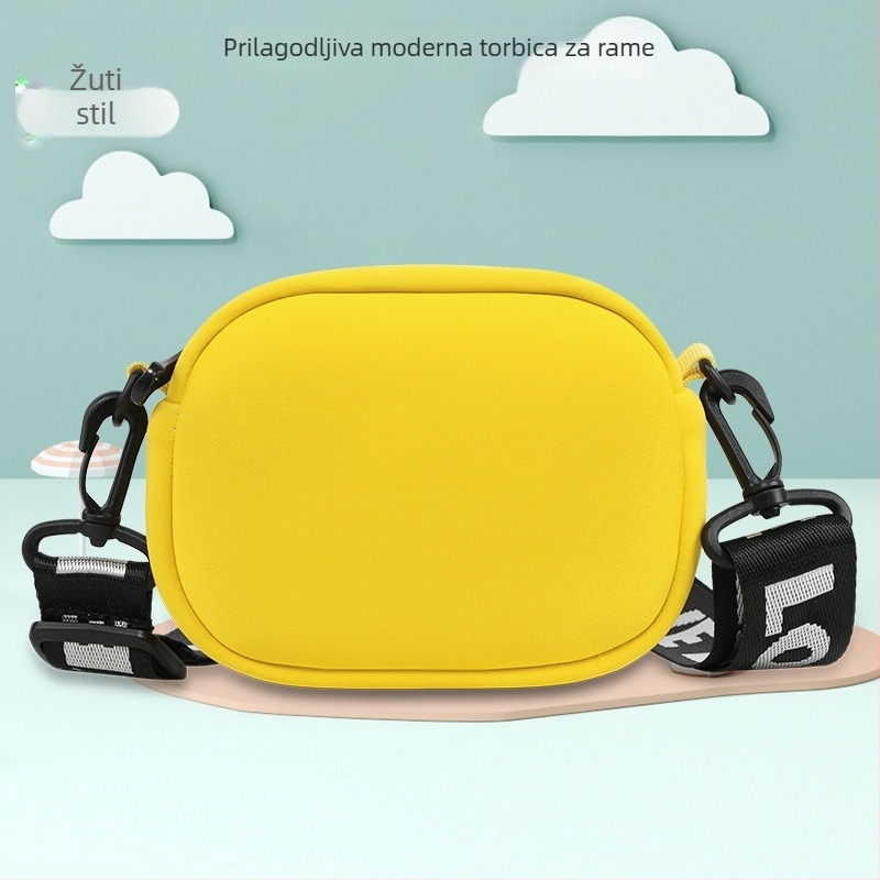 Dječja crossbody torba u korejskom stilu, cartoon print, materijal diving cloth, lagana, proljeće 2025