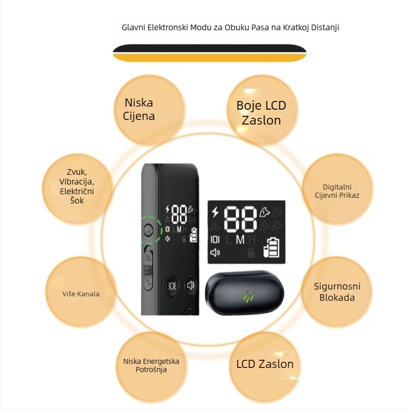 Anfuyou Afu-jjlxgq Uređaj za obuku pasa – Plastika, Upravljanje gumbom, oko vrata, Bežični domet 5–10 m, Težina 1 kg