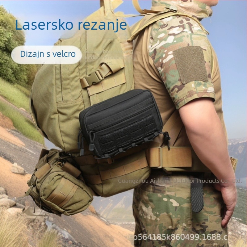 Molle taktička medicinska torba – Višenamjenska torba za preživljavanje za vanjske aktivnosti, najlon, Aishang, lagana, otporna na habanje, proširivi kapacitet