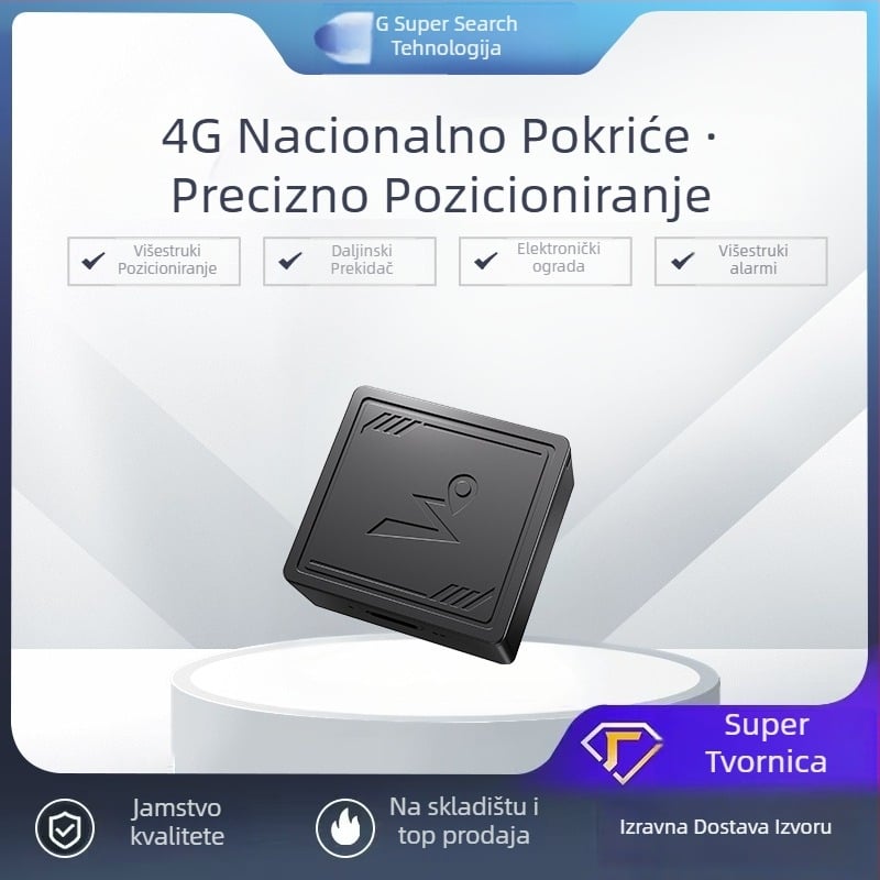 GPS tracker za vozila Q7, točnost GPS 5 m, načini alarma: vibracija, ograda, visoka brzina, trajanje baterije 360, keramična antena