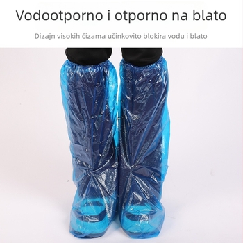 Jednokratne zaštitne navlake za cipele s produženom dužinom, debelog dizajna, vodootporne i otporne na prašinu, PE materijal