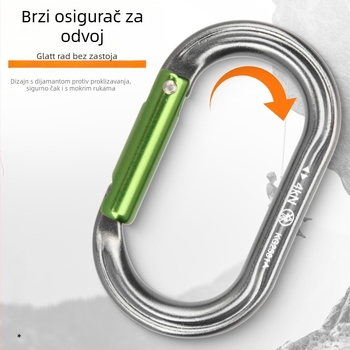 Barhar karabiner s O-oblikom, Quick-Hook, aluminij