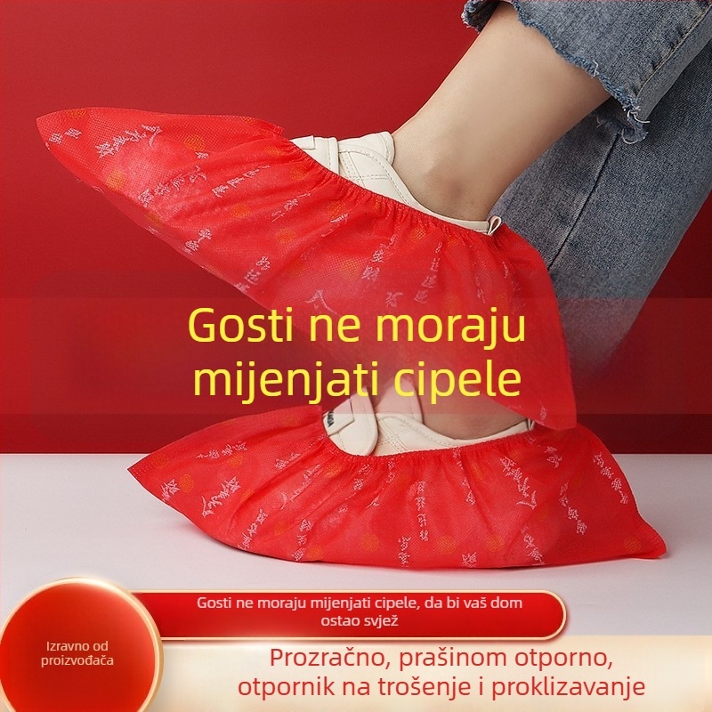 Jednokratne navlake za obuću od netkanog materijala, pojačane, otporne na habanje, vodootporne i protiv prašine, za unutarnju uporabu, univerzalno pristajanje, debljina 21g/29g