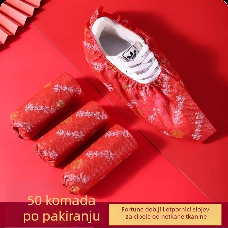 Jednokratne navlake za obuću od netkanog materijala, pojačane, otporne na habanje, vodootporne i protiv prašine, za unutarnju uporabu, univerzalno pristajanje, debljina 21g/29g