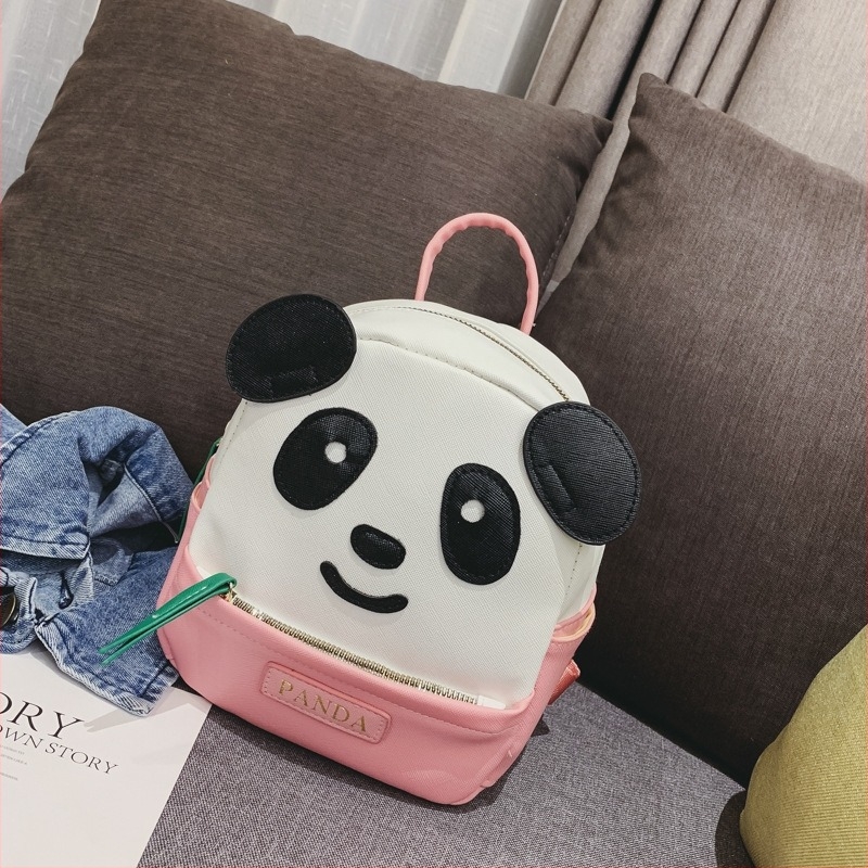 Dječji ruksak Panda od PU, unisex, podstava od poliestera, smanjuje opterećenje, moderan dizajn