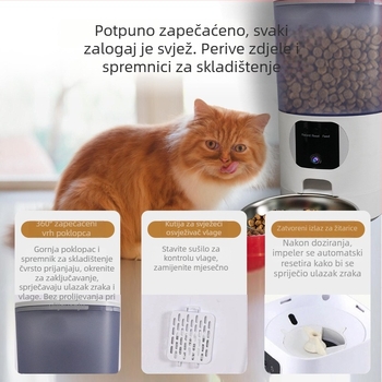 Pametan hranilnik za kućne ljubimce s tajmerom i kontrolom porcija, daljinsko video hranjenje putem aplikacije