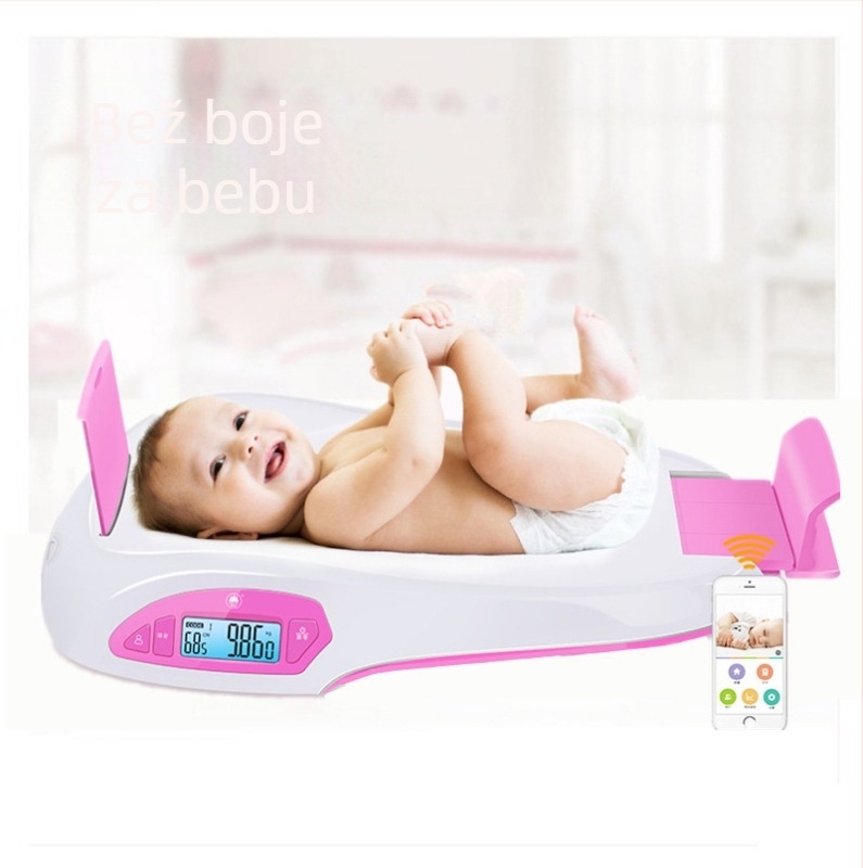Xiangshan pametna vaga za bebe — elektronička vaga za novorođenčad, mjerenje težine i visine, Bluetooth, s aplikacijom