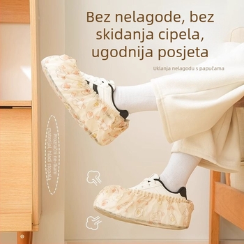Jednokratne zaštitne navlake za cipele za unutarnju upotrebu, u kutiji, od netkanog materijala, vodootporne, protuklizne i otporne na habanje, s izvučnim dizajnom