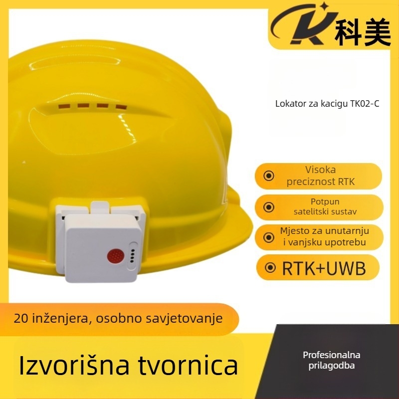 Nosivi locator za kacigu - 4G dvostruki sustav pozicioniranja, GPS točnost 1 m, IP68 vodootpornost, 20 h trajanje baterije, 512 MB memorije