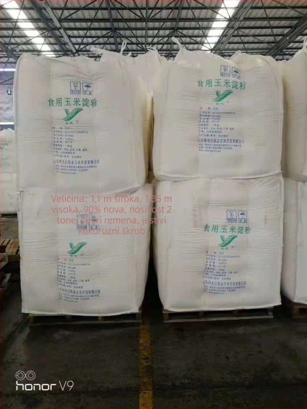 PP tkan ton bag, nosivost 1000 kg, prilagodljiva obrada, za kontejnere, pakiranje gnojiva i kemikalija