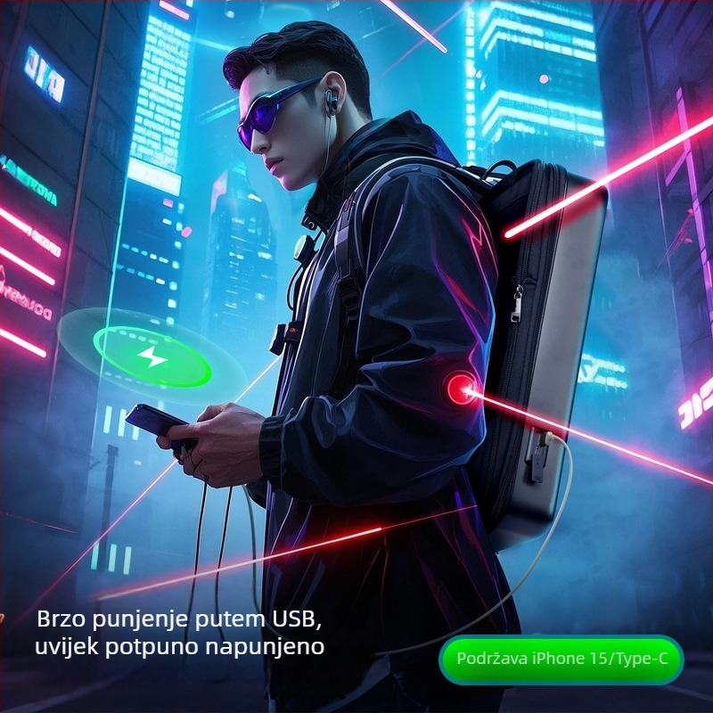 Bo Brand PC tvrdi esports ruksak - vodootporan, protiv krađe, 20-35L kapaciteta, zakrivljene naramenice, urban minimalistički stil