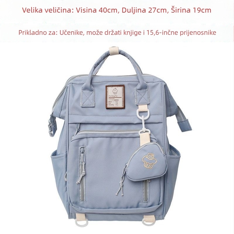 Naylon ruksak za žene, vodootporan, podstava od poliestera, kaiševi s zračnim jastučićem, gradski stil