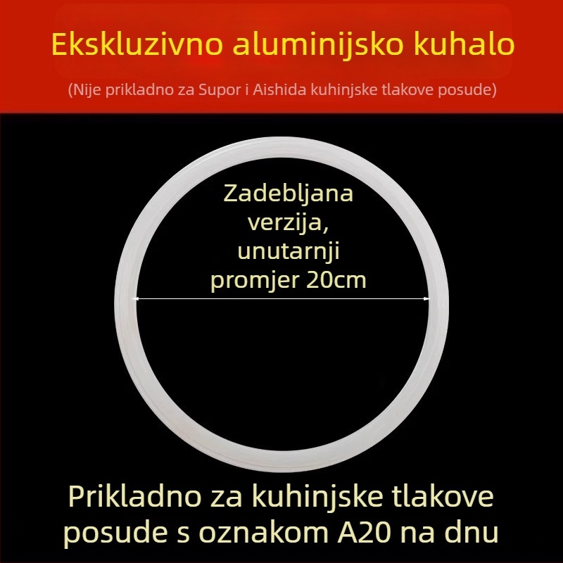 Brtveni prsten za lonac pod tlakom, gumeni dio, aluminijska legura, univerzalni dodatak