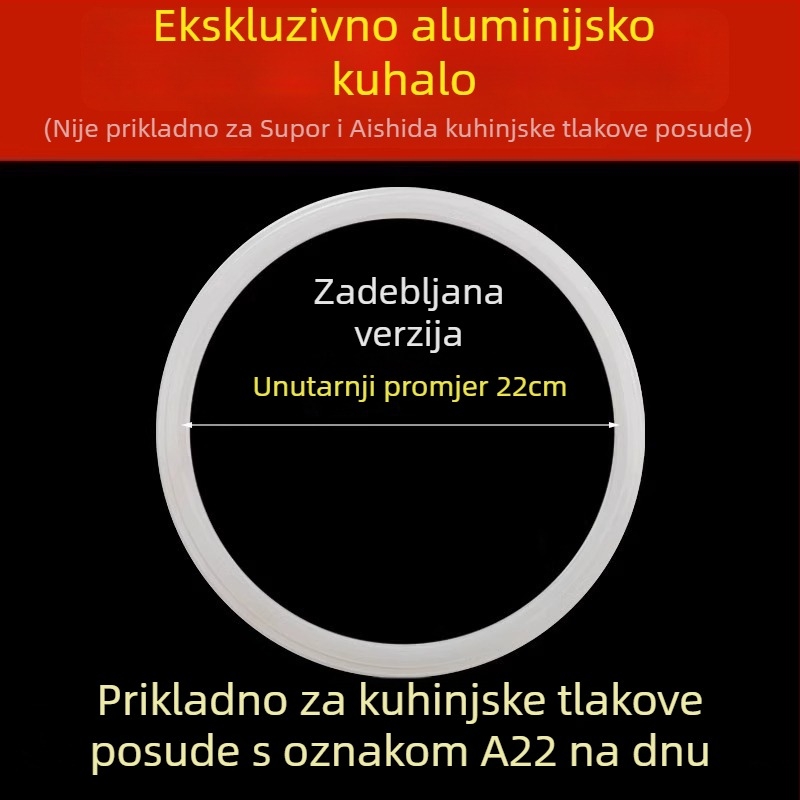 Brtveni prsten za lonac pod tlakom, gumeni dio, aluminijska legura, univerzalni dodatak