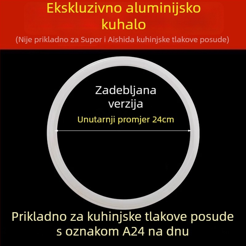 Brtveni prsten za lonac pod tlakom, gumeni dio, aluminijska legura, univerzalni dodatak
